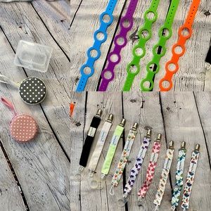 Infant feeding bundle, pacifier clips, toy tethers, pacifier keepers
